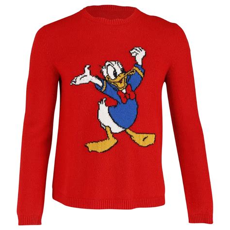 gucci donald duck intarsia wool sweater|Gucci Intarsia wool jumper with Donald Duck pirate.